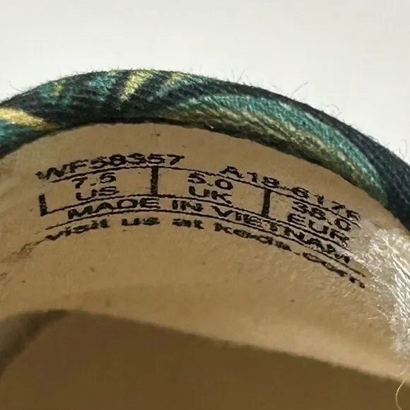 Keds X Rifle Paper Co. Palms Slip On Sneakers - Sz 7.5 - Picture 6 of 7